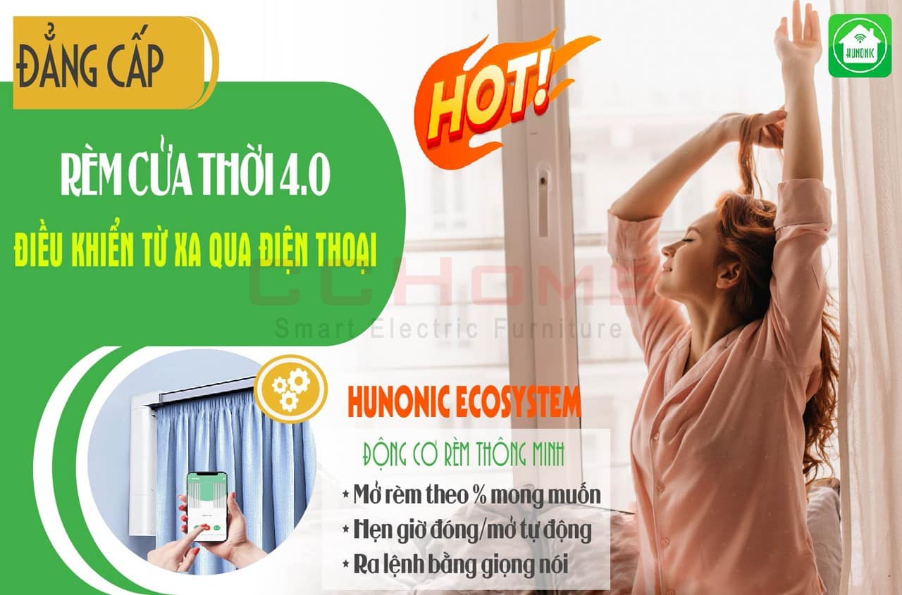 dong-co-rem-thong-minh-hunonic Động cơ rèm thông minh Hunonic