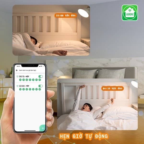 Công Tắc Cảm Ứng Datic 2 Nút Kèm Ổ Cắm Màu Trắng