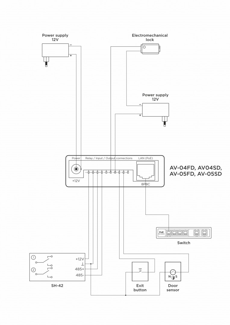 camera-chuong-cua-basip-av-05fd hướng dẫn đấu nối camera chuông cửa BasIP AV-05FD