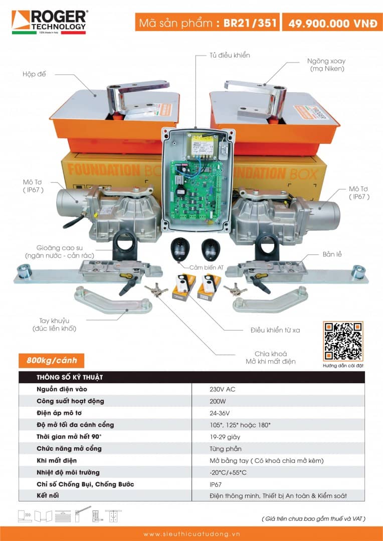 motor-cong-am-san-roger-br21-351 MOTOR CỔNG ÂM SÀN ROGER BR21-351