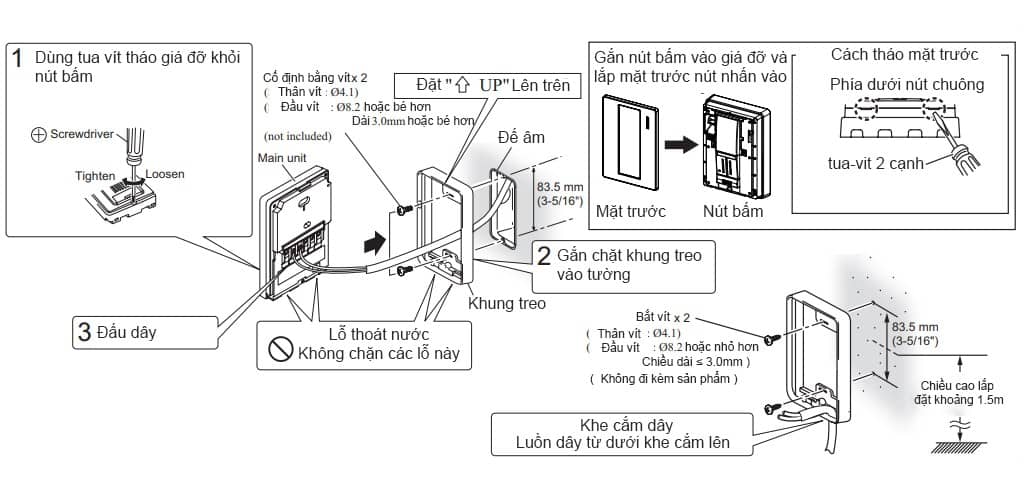 huong-dan-lap-dat-bo-chuong-cua-man-hinh-co-mau-aiphone-jos-1aw hướng dẫn lắp đặt bộ chuông cửa màn hình có màu AIPHONE JOS-1AW