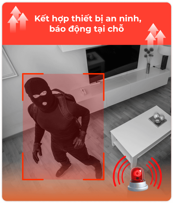 ai-camera-hub-vconnex AI CAMERA HUB VCONNEX kết hợp thiết bị báo động